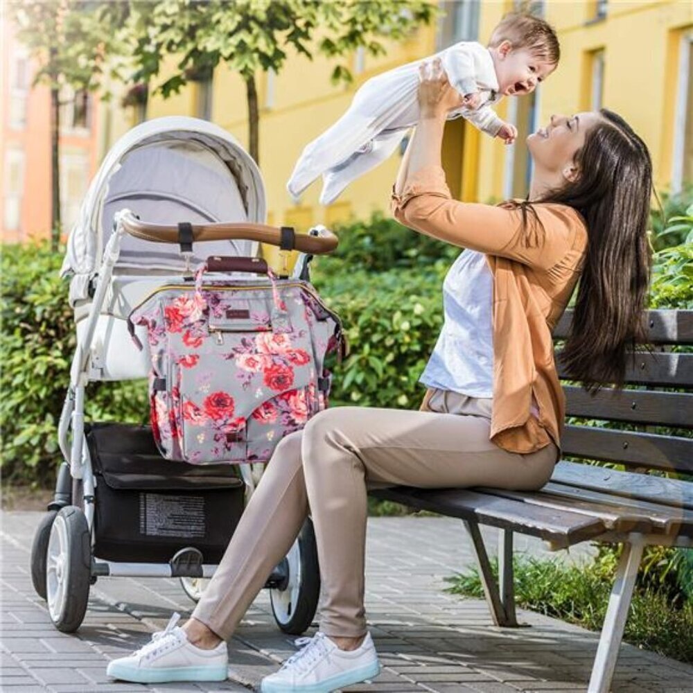 Large Capacity Diaper Bag Backpack Waterproof Multi-Pocket - Picture 2 of 7